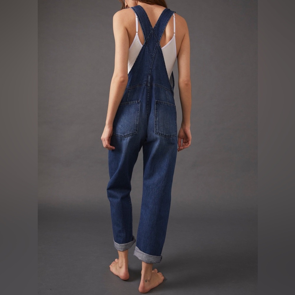 We the free people overalls, Ziggy relaxed denim small
